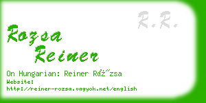 rozsa reiner business card